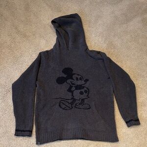 Barefoot Dreams Dark Gray Hoodie with Mickey Graphic Mens Size 4 (XL)